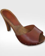 Sandales Zoccolo En Bois Duca D’Ascalona – Taille 40, Cuir Véritable, Fait Main En Italie