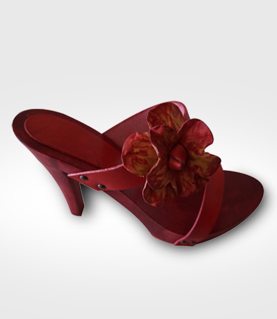 zoccolo pelle donna