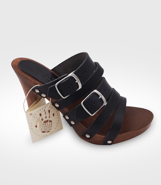 zoccoli in pelle artigianali donna