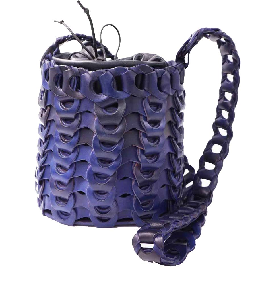 Borsa artigianale in Vera Pelle Mod. Intreccio